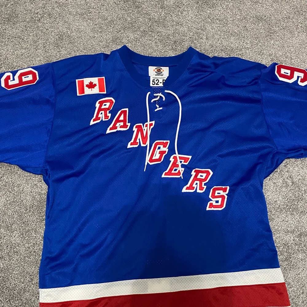 Rangers Blue authentic jersey. Starter 52. Gretzky 99 - $250